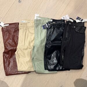 5 Abercrombie Leather Pants Bundle